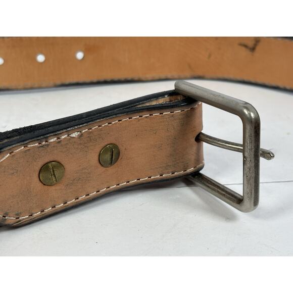 KWH Southwestern Design custom handmade tooled leather belt - Picture 6 of 9